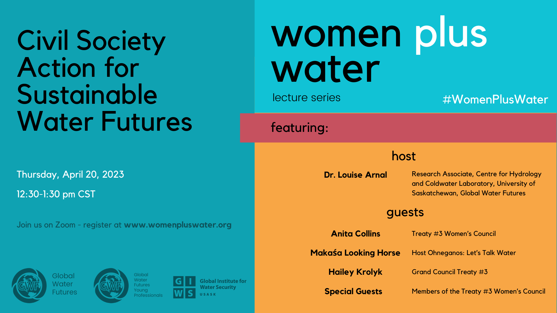 Women Plus Water Lecture - Civil Society Action for Sustainable Water Futures