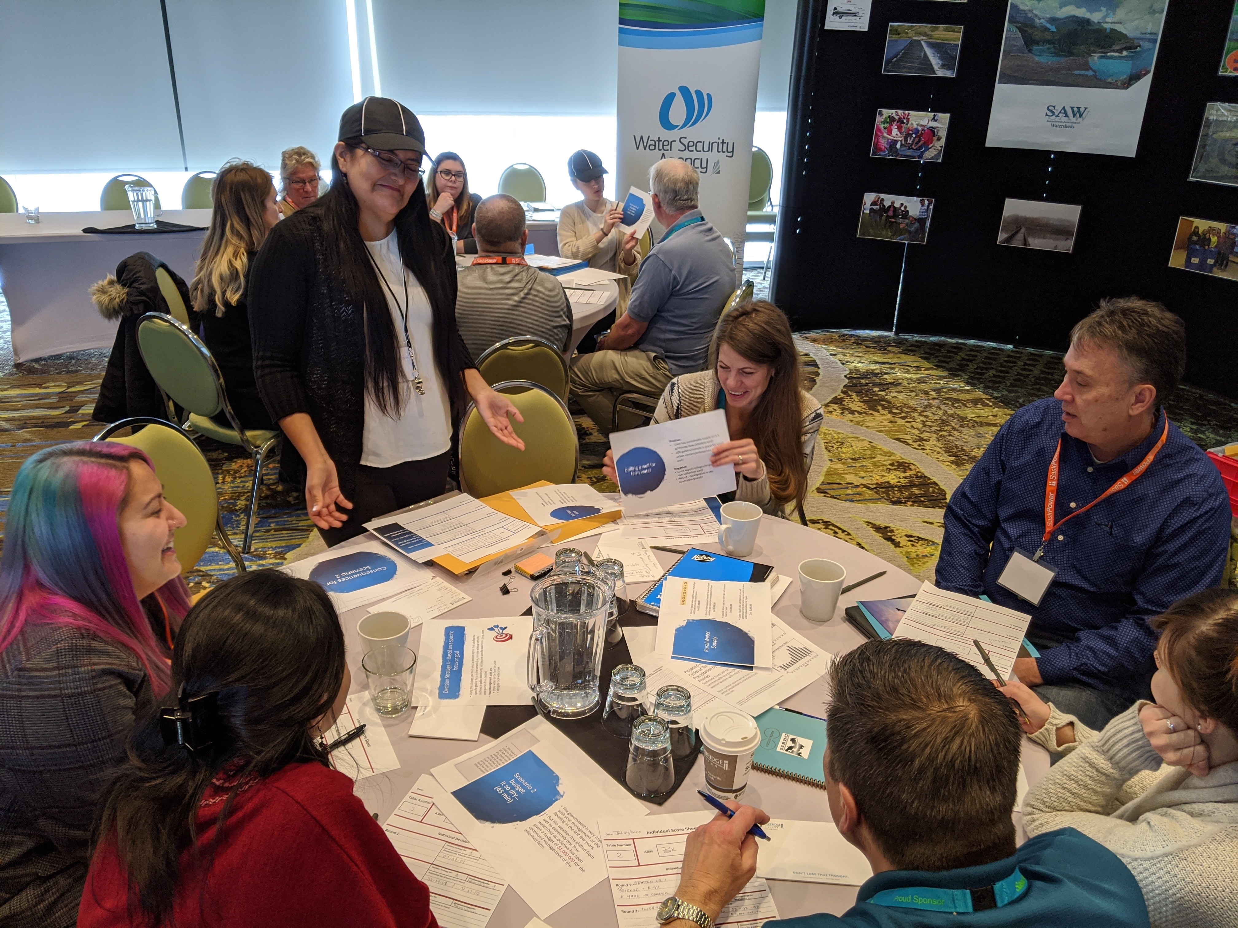 Prairie Water research was in action during an “Experimental Decision Laboratory” the following day at the Saskatchewan Association of Watersheds conference