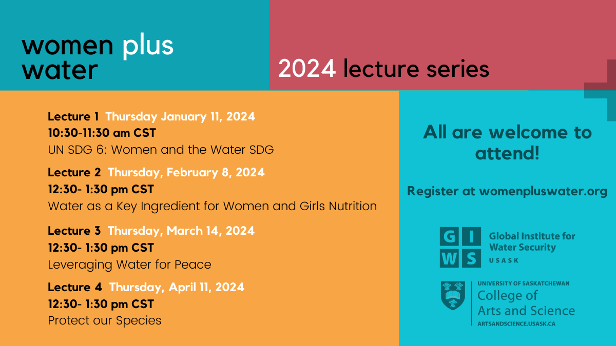 Women Plus Water Lecture Series 2024 Schedule